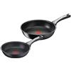Tefal - Unlimited On, Set di 2 padelle: 2 padelle da 20, 26 e 28 cm con rivestimento super resistente, Thermo-Fusion, forma profonda, tutti i tipi di fornelli, prive di PFOA