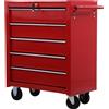 HomCom Carrello Cassettiera Porta Utensili per officina Carrello da Officina Cassettiera con Ruote, rosso, 67.5x33x77cm|Aosom