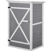 Outsunny Casetta da Giardino in Legno con Tetto Impermeabile, Armadio Porta Attrezzi da Esterno con 2 Mensole, 75x56x115cm|Aosom