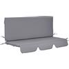 Outsunny Cuscini da Esterno per Dondolo da Giardino 3 Posti con Lacci, 2 Pezzi da 130x45x5 cm, Grigio|Aosom
