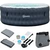 Outsunny Piscina Idromassaggio Gonfiabile e Riscaldante fino 42℃ con 108 Getti, per 4-6 Persone|Aosom