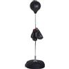 HOMCOM Palla da boxe su supporto regolabile in altezza 126-144 cm con guanti, pompa e base zavorra nera