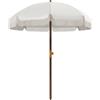 Outsunny Ombrellone da Spiaggia Salvaspazio con Protezione UV40+ e Borsa di Trasporto, Crema
