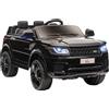 HOMCOM Macchina Elettrica per Bambini 3-6 Anni con Telecomando, Luci LED e Clacson, in PP e Metallo, 110x68x52 cm, Nero