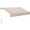 Outsunny Tenda da Sole per Esterno a Bracci Avvolgibile con Apertura a Manovella, 295x200 cm, Beige|Aosom