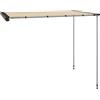 Outsunny Tendalino da Tetto Auto Laterale e Impermeabile con Altezza Regolabile, 2.5x1.6m, Cachi