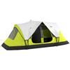 Outsunny Tenda da Campeggio 4 Persone con 2 Spazi Separati, in Poliestere e Fibra di Vetro, 450x215Px180 cm, Verde|Aosom