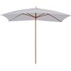 Outsunny Ombrellone m da Giardino 2x3 in Legno Laccato con Copertura Rimovibile, Bianco|Aosom