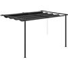 Outsunny Gazebo Pergola in Acciaio e Poliestere con Tettuccio Protettivo Scorrevole, 390x290x220 cm|Aosom