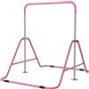 HOMCOM Sbarra per Trazioni Pieghevole per Bambini 3-8 Anni con Altezze Regolabili in Acciaio, 148x105x88-128cm, Rosa