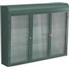 B&F Armadietto bagno sospeso vintage con ante in vetro, armadio sospeso elegante per soggiorno e cucina in metallo,90×20×70 cm, verde | Aosom Italy