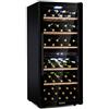 Klarstein Cantinetta Vino, Cantinetta Vino Refrigerata a Zona Doppia per Interno/Esterni, Frigo Bar, Cantina Vino con Vetrina, Mini Bar con Protezione UV, Frigo Vino Touch, 5-18°C, 102 Bottiglie