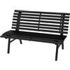 VivaGarden Panchina da Giardino in Alluminio a 2 Posti a Doghe 123x67x79 cm colore Nero - 0BKAM412