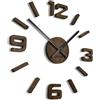 FLEXISTYLE Orologio da parete 3D fai da te, in legno di quercia, grande, 50-75 cm, 3D, design moderno, EKO, orologio da parete, decorazione per ufficio, soggiorno, camera da letto, articolo decorativo, orologio