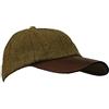 WALKER AND HAWKES - Cappello da Baseball Derby Tweed Hoaden con Visiera in Pelle - Taglia Unica - Salvia Oscura
