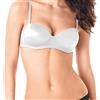 LORMAR 1 Pezzo Reggiseno Donna Fascia-Balconcino Pura con Ferretto - Coppa B - C, Bianco 2B