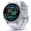 Garmin Smartwatch ( AMOLED ) FENIX 8 Silver e Whitestone 43 mm 010 02903 00