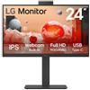 Lg Monitor 23,8" ( IPS Full HD 1080p 100Hz ) SERIE BA850 Pivot Black 24BA850 B