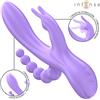 Fun,Intense,Toys Vibratore Rabbit Triplo con Stimolatore Anale Viola
