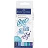 Faber-Castell - Pennini Pitt Artist Pen tonalità di blu, 6 pezzi | Inchiostro da disegno resistente all'acqua e alla luce per il handlettering e i progetti creativi