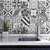 RE-COVERTILES - Adesivi Piastrelle Cucina Bagno Mattonelle adesive in PVC Impermeabili Antigraffio Stickers Decorazione Parete Cementine Peel and Stick - Modello 10 Pz 20x20 cm PS00209 Made in Italy