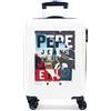 Pepe Jeans Valigia digitale da cabina bianca 40 x 55 x 20 cm rigida ABS chiusura TSA integrata 38,4 2 kg 4 ruote doppie bagaglio a mano