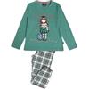 GORJUSS Santoro Pigiama da bambina Be Kind To The Planet Verde Foglia - Pigiama da bambina invernale morbido e confortevole - Set pigiama invernale ragazza cotone, verde foglia, 6