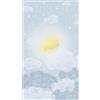 A.S. Création carta de parati TNT con motivo per bambini in blu, giallo, bianco - carta de parati nuvole 8,80 x 0,53 m - 770641