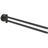 GROHE Start Porta Asciugamani Metallo, Fissaggio Nascosto, Viti e Tasselli Inclusi, Facile da Montare, Misura 439 mm, Nero Opaco, 411832430