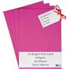 NatNip Card and Paper Cartoncino da stampante colore rosa acceso, formato A5-160 g/mq, 40 fogli - Carta colorata per fai da te - Per progetti, stampa, fotocopia