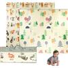 IBERIMARCAS Tappetino da gioco per bambini, pieghevole, sensoriale, impermeabile, atossico, reversibile. Versatile, perfetto per gattonare in sicurezza. (Nature and Alphabet, 150cm x 200cm x 1.5cm thick)
