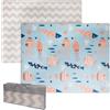 IBERIMARCAS Tappetino da gioco per bambini, pieghevole, sensoriale, impermeabile, atossico, reversibile. Versatile, perfetto per gattonare in sicurezza. (Underwater Wonders, 150cm x 200cm x 1.5cm thick)