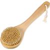 VOCOSTE Bagno Spazzola, Indietro Lavasciuga Legno per Doccia con Maniglia, Marrone,25x7,5 cm