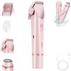 Generic Glowaura - Rasoio elettrico da donna, 2 in 1, ricaricabile tramite USB, impermeabile, per viso, braccia, gambe, corpo, ascelle, pubblico, zona bikini