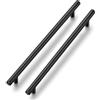 Ravinte Maniglie per mobili da cucina, 15 pezzi, colore nero, per mobili da cucina, 224 mm, centro forato, maniglie per armadi, in acciaio inox