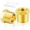 TAILONZ PNEUMATIC Raccordo filettato in ottone 3/8 di pollice BSP maschio x 3/4 di pollice BSP femmina adattatore con boccola esagonale （2Pz）