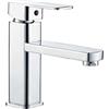 SOLVEX Rubinetto per Lavabo,Quadrato Miscelatore Monocomando Lavabo Bagno in Acciaio Inox,Fredda e Calda Regolabile,SP-10041