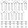 PARFCO Ganci per Quadri Pesanti, 15 Pezzi D-Ring Ganci per Foto Pesanti, 80 mm Quattro Fori Appendini per Foto, con 60 Viti, per Foto, Punto Croce, Dipinti Decorativi