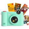 KODAK Smile+ Fotocamera istantanea digitale 2-in-1 e stampante fotografica Bluetooth - 10MP, obiettivo rotante, foto adesive Zink 2x3", stampa da app divertente su dispositivi smart - Verde