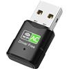 Sessleger 600Mbps 5Ghz 2.4Ghz Scheda di Rete USB WiFi Dongle Adattatore USB Dual Band RTL8811 Adattatore LAN per/PC