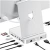 PULWTOP Aggiornato Hub iMac per M1/M3/M4, accessori iMac con custodia SSD (SSD non incluso), hub USB C per iMac da 24 pollici con HDMI 4K a 60 Hz, 2,5 GbE, USB A/C (Argento)