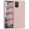 kwmobile Cover per Samsung Galaxy A71 Custodia - Back Case per Smartphone in Silicone TPU - Protezione Gommata - rosa antico matt