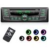 Wistrue RDS Autoradio Bluetooth, Wistrue AM/FM Autoradio Stereo Auto Bluetooth 4 x 65W Autoradio Bluetooth 1 Din con 7 Colori/Telecomando/USB/Ingresso Aux/scheda SD/supporto iOS e Android,lettore MP3