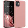 kwmobile Custodia Compatibile con Apple iPhone 11 Cover - Back Case per Smartphone in Silicone TPU - Protezione Gommata - rosa invernale