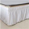 YNZUNMY Vestiletto,Mantovana Giroletto Matrimoniale Gonna da letto Camicie da letto elastiche avvolgenti bianche senza superficie del letto Gonne da letto Twin/Full/Queen/King 40 cm Altezza Uso domestico in h