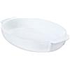 Pyrex Piatto Quadrato in GRESSO di Dimensioni 24X24CM Rosso Curvo, Ceramica, Bianco, 35x23cm