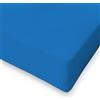 SpazioTessile Lenzuolo All Around larghezza 160cm 100% Cotone Elastico Perimetrale Matrimoniale (160x210 H25, Avio)