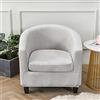 Highdi Copripoltrona in Velluto Elasticizzato Chesterfield 1 Posto, Copridivano Universale Lavabile Rimovibile AntiGraffio per Bar Soggiorno Camera da Letto Reception (Grigio Chiaro)
