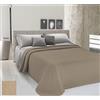 HomeLife Copriletto Singolo Primaverile Estivo Tinto in Filo [180x290] Made In Italy | Coperta Letto Singola Tinta Unita 100% Cotone |Lenzuolo Copriletto Singolo Leggero | 1P Beige