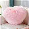 Somerway Cuscini per divano, in pile, soffici, morbidi, in finta pelliccia, a forma di cuore, lombari, in peluche, lussuosi cuscini decorativi per casa, soggiorno, camera da letto, comodi cuscini in peluche